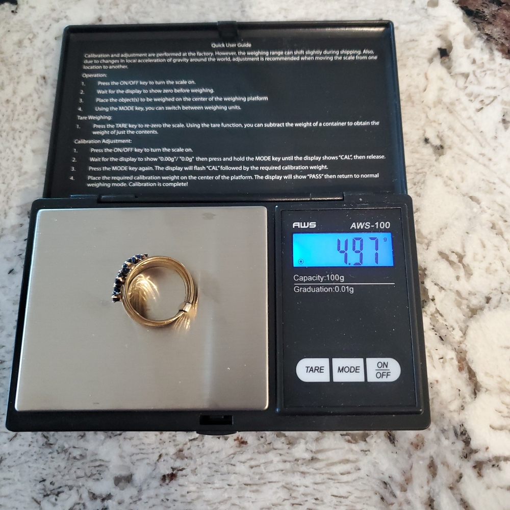 14k Yellow Gold Sapphire Vintage Harem Ring - Picture 8 of 17